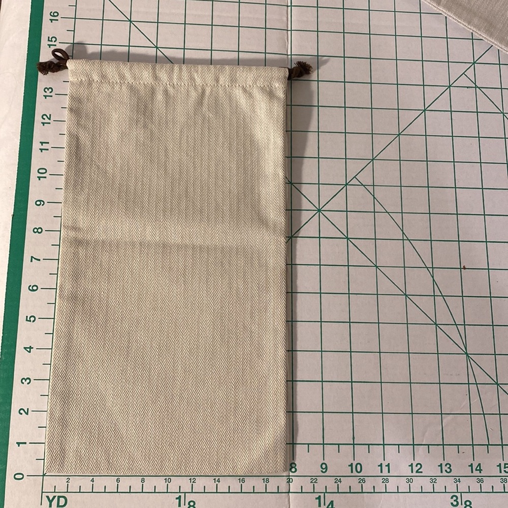 Authentic Hermes Herringbone Drawstring Dust Bag - image 6